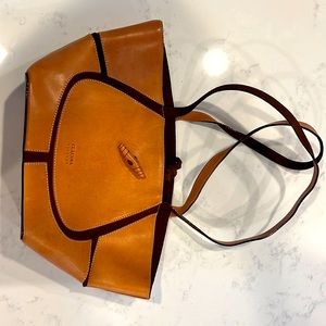 Brown leather bag